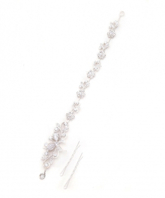 Crystal Butterfly Bridal Head Piece  HM300045 Clear